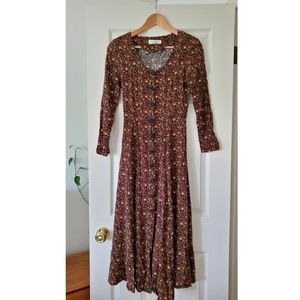 Vintage 90's Le Chateau Floral Maxi Dress